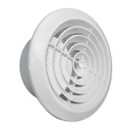 Περσίδα εξαερισμού με πλέγμα KOS Φ125mm λευκή συμβατή με εξαεριστήρα dospel