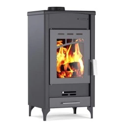 Σόμπα ξύλου 12Kw από χάλυβα 2.5mm χαμηλής κατανάλωσης καυσίμου και αυξημένος βαθμός απόδοσης
