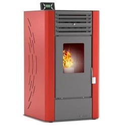 Σόμπα αερόθερμη Pellet GSP 10Kw από πυρίμαχο κεραμικό κρύσταλλο αντοχής 750°C για χώρους έως 80m²