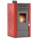 Σόμπα αερόθερμη Pellet GSP 10Kw από πυρίμαχο κεραμικό κρύσταλλο αντοχής 750°C για χώρους έως 80m²