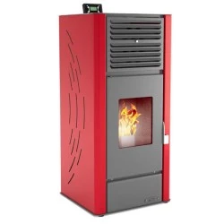 Αερόθερμη σόμπα pellet GSP14 CANALIZE 14.22Kw με πυρίμαχο κεραμικό κρύσταλλο αντοχής για εώς 110m²