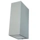 Led απλίκα επίτοιχη UP-DOWN CUBES 2W 230V SMD EPISTAR LED 3000k θερμό λευκό φως γκρι