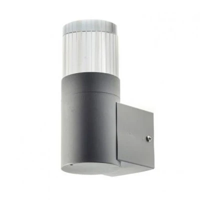 Επιτοίχια απλίκα UP CLEAR 2W 230V LED 3000k θερμό λευκό φως γκρι εξωτερικού χώρου IP44
