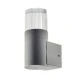 Επιτοίχια απλίκα UP CLEAR 2W 230V LED 3000k θερμό λευκό φως γκρι εξωτερικού χώρου IP44