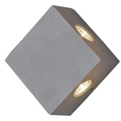 Επίτοιχη LED απλίκα 4 δεσμών 3000k θερμό λευκό φως 4X1W 230V AC 312lm στεγανό IP54