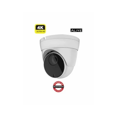 Κάμερα αναλογική Dome μεταλλική anti vandal ART-AD800VF 4 τεχνολογίες 8MΡ (3840×2160) IP66 λευκή
