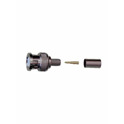 BNC Connector 50Ω για καλώδιο RG-59 CCTV σε συσκευασία 10 τεμαχίων