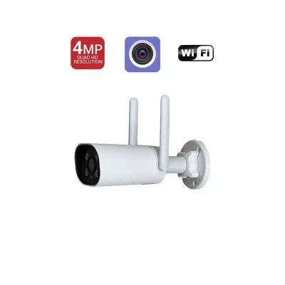 Kαμερα μεταλλική WIFI IP Bullet 4MP (2560×1440)  ενσωματωμένο μικρόφωνο - μεγάφωνο1/3 CMOS εξωτερικού χώρου