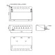 Επιτοίχιο patch panel 8 θυρών για μονάδες Keystone 1U μεταλλικό γκρι ARLI 1359 171x111.4x44.4mm