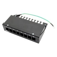 Επιτοίχιο patch panel 8 θυρών για μονάδες Keystone 1U μεταλλικό μαύρο ARLI 1358 171x111.4x44.4mm