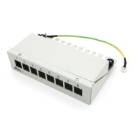 Επιτοίχιο patch panel 8 θυρών για μονάδες Keystone 1U μεταλλικό γκρι ARLI 1359 171x111.4x44.4mm