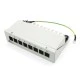 Επιτοίχιο patch panel 8 θυρών για μονάδες Keystone 1U μεταλλικό γκρι ARLI 1359 171x111.4x44.4mm