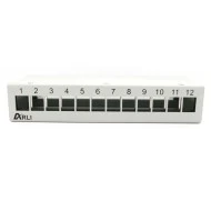 Επιτοίχιο patch panel 12 θυρών για μονάδες Keystone 1U μεταλλικό γκρι ARLI 1361 219x111.4x44.4mm