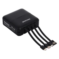 Powerbank PANTONA ARLI 9611P 10000mAh με 4 ενσωματωμένα καλώδια φόρτισης USB, Micro-USB, USB-C, Lightning