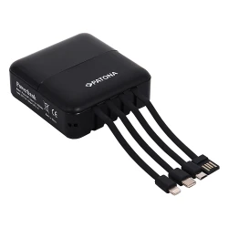 Powerbank PANTONA ARLI 9611P 10000mAh με 4 ενσωματωμένα καλώδια φόρτισης USB, Micro-USB, USB-C, Lightning