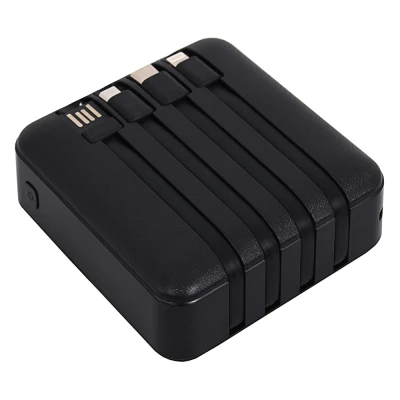 Powerbank PANTONA ARLI 9611P 10000mAh με 4 ενσωματωμένα καλώδια φόρτισης USB, Micro-USB, USB-C, Lightning