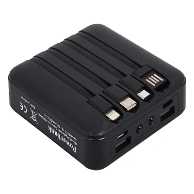 Powerbank PANTONA ARLI 9611P 10000mAh με 4 ενσωματωμένα καλώδια φόρτισης USB, Micro-USB, USB-C, Lightning
