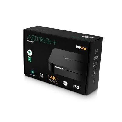 Δέκτης IPTV TV Box AMIKO A9 GREEN+ Amlogic S905w2 2GB RAM 16GB Flash Android 11 8K UHD Dual Band WiFi