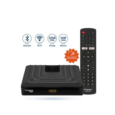 Υβριδικός Δορυφορικός Δέκτης & IPTV TV Box FOBEM VISION S H618 DVB-S2 4GB RAM 32GB ROM 6K Dual WiFi Voice Remote
