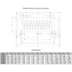 Μπόιλερ ηλιακού Bartec Premium Glass RAL 9006 200L τριπλής ενέργειας