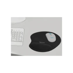 DELOCK mousepad 12040 με gel στήριγμα καρπού, 230 x 202mm, μαύρο