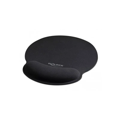 DELOCK Mousepad 12559 με στήριγμα καρπού, 252 x 227mm, μαύρο