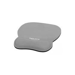 Mousepad DELOCK 12698 με στήριγμα καρπού γκρι 245x206mm κατασκευασμένο από rubber