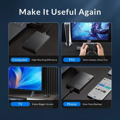 ORICO θήκη για 2.5" SATA HDD/SSD 2526U3-V1, 5Gbps, μαύρη