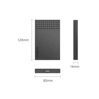 ORICO θήκη για 2.5" SATA HDD/SSD 2526U3-V1, 5Gbps, μαύρη