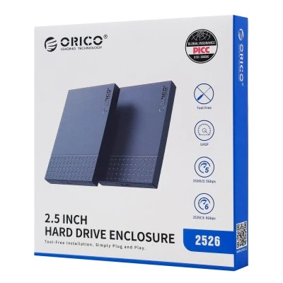 ORICO θήκη για 2.5" SATA HDD/SSD 2526U3-V1, 5Gbps, μαύρη