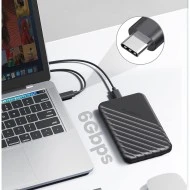 ORICO θήκη για 2.5" SATA HDD/SSD 25PW1C-C3, 5Gbps, μαύρη