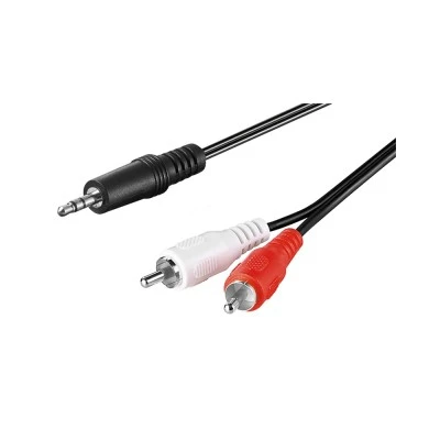 Καλώδιο 3.5mm GOOBAY σε 2x RCA 51648, CU, 1m, μαύρο