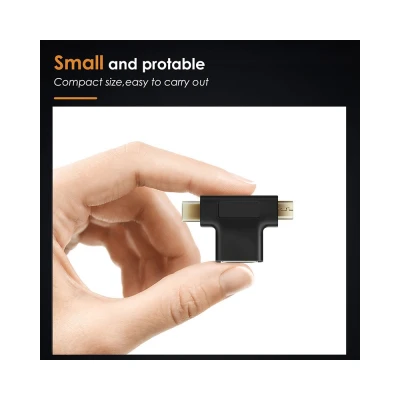 CABLETIME αντάπτορας USB 3.0 σε USB-C & Micro USB C160, μαύρος