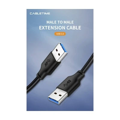 CABLETIME καλώδιο USB 3.0 C160, 5Gbps, 3m, μαύρο CABLETIME καλώδιο USB 3.0 C160, 5Gbps, 3m, μαύρο