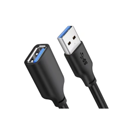 CABLETIME καλώδιο USB 3.0 αρσενικό σε θηλυκό C160, 5Gbps, 2m, μαύρο