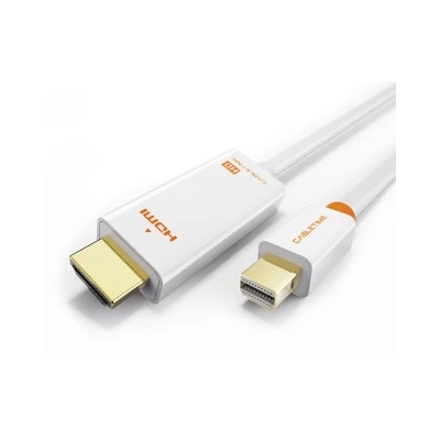 Καλώδιο Mini DisplayPort σε HDMI CABLETIME με ανάλυση έως 1080p μήκος καλωδίου 1.8m σε λευκό χρώμα