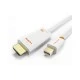 Καλώδιο Mini DisplayPort σε HDMI CABLETIME με ανάλυση έως 1080p μήκος καλωδίου 1.8m σε λευκό χρώμα