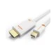 Καλώδιο Mini DisplayPort σε HDMI CABLETIME με ανάλυση οθόνης 4K/60Hz με μήκος καλωδίου 1.8m σε λευκό χρώμα 