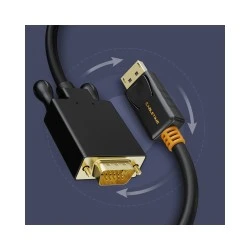 Καλώδιο CABLETIME Displayport σε VGA AV585, 1080p, 3m, μαύρο