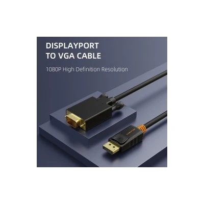 Καλώδιο CABLETIME Displayport σε VGA AV585, 1080p, 3m, μαύρο Καλώδιο CABLETIME Displayport σε VGA AV585, 1080p, 3m, μαύρο