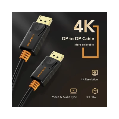 Καλώδιο CABLETIME Displayport 1.2v AV585, 4K/60Hz, 3m, μαύρο