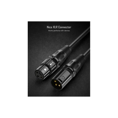 Καλώδιο μικροφώνου CABLETIME XLR AV350 3P M/F 24AWG μαύρο μήκους 20m