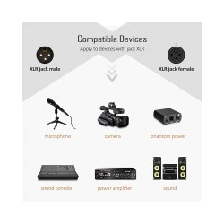 Καλώδιο μικροφώνου CABLETIME XLR AV350 3P M/F 24AWG μαύρο μήκους 20m