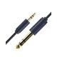 Καλώδιο Stereo 6.3mm σε Stereo 3.5mm με μήκος καλωδίου 1.8m σε μαύρο χρώμα