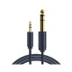 Καλώδιο Stereo 6.3mm σε Stereo 3.5mm με μήκος καλωδίου 1.8m σε μαύρο χρώμα