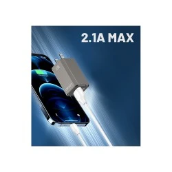 LDNIO καλώδιο Lightning σε USB LS371, 2.1A, 1m, λευκό