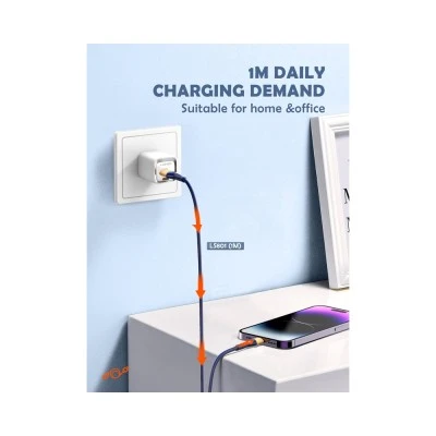 LDNIO καλώδιο Lightning σε USB LS801, 30W, 1m, μπλε LDNIO καλώδιο Lightning σε USB LS801, 30W, 1m, μπλε