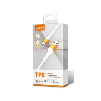 LDNIO καλώδιο Lightning σε USB LS801, 30W, 1m, μπλε LDNIO καλώδιο Lightning σε USB LS801, 30W, 1m, μπλε