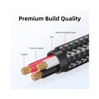 CABLETIME καλώδιο ήχου 3.5mm σε 6.35mm CT-AV321-H11G, 2m, μαύρο
