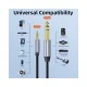 CABLETIME καλώδιο ήχου 3.5mm σε 6.35mm CT-AV321-H11G, 2m, μαύρο